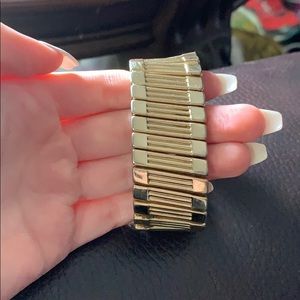 Gold Tone Stretch Bracelet